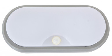 Silver oval bulkhead with sensor