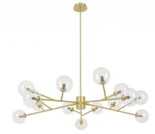 Brass 15L pendant with clear glass Brass 15L pendant with clear glass
