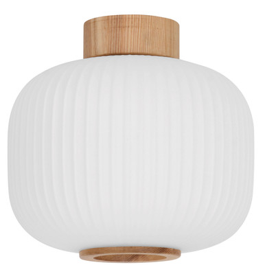 Ash wood DIY fitting with opal glass