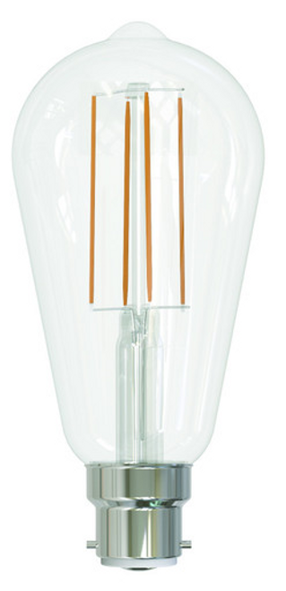 Clear ST64 B22 bulb