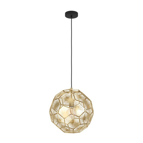 Brass pendant with laser cut panel Brass pendant with laser cut panel