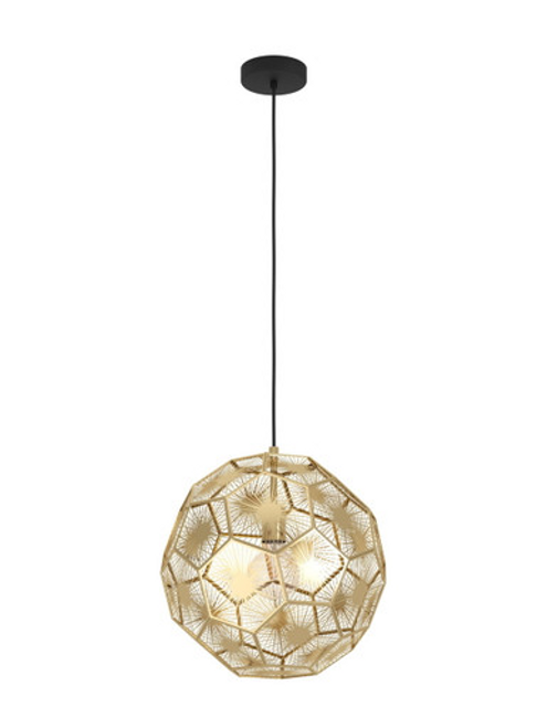 Brass pendant with laser cut panel Brass pendant with laser cut panel