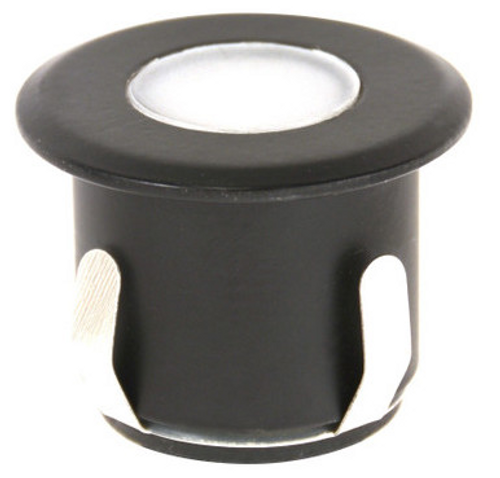 Black deck light with frosted glass Black deck light with frosted glass