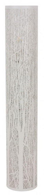 White floor lamp with forest design White floor lamp with forest design