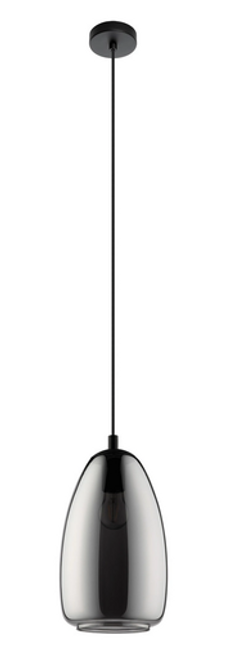 Black 200MM pendant with smoke mirror glass Black 200MM pendant with smoke mirror glass
