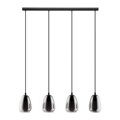 Black 4L pendant with smoke mirror glass Black 4L pendant with smoke mirror glass