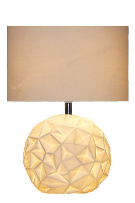 White ceramic table lamp