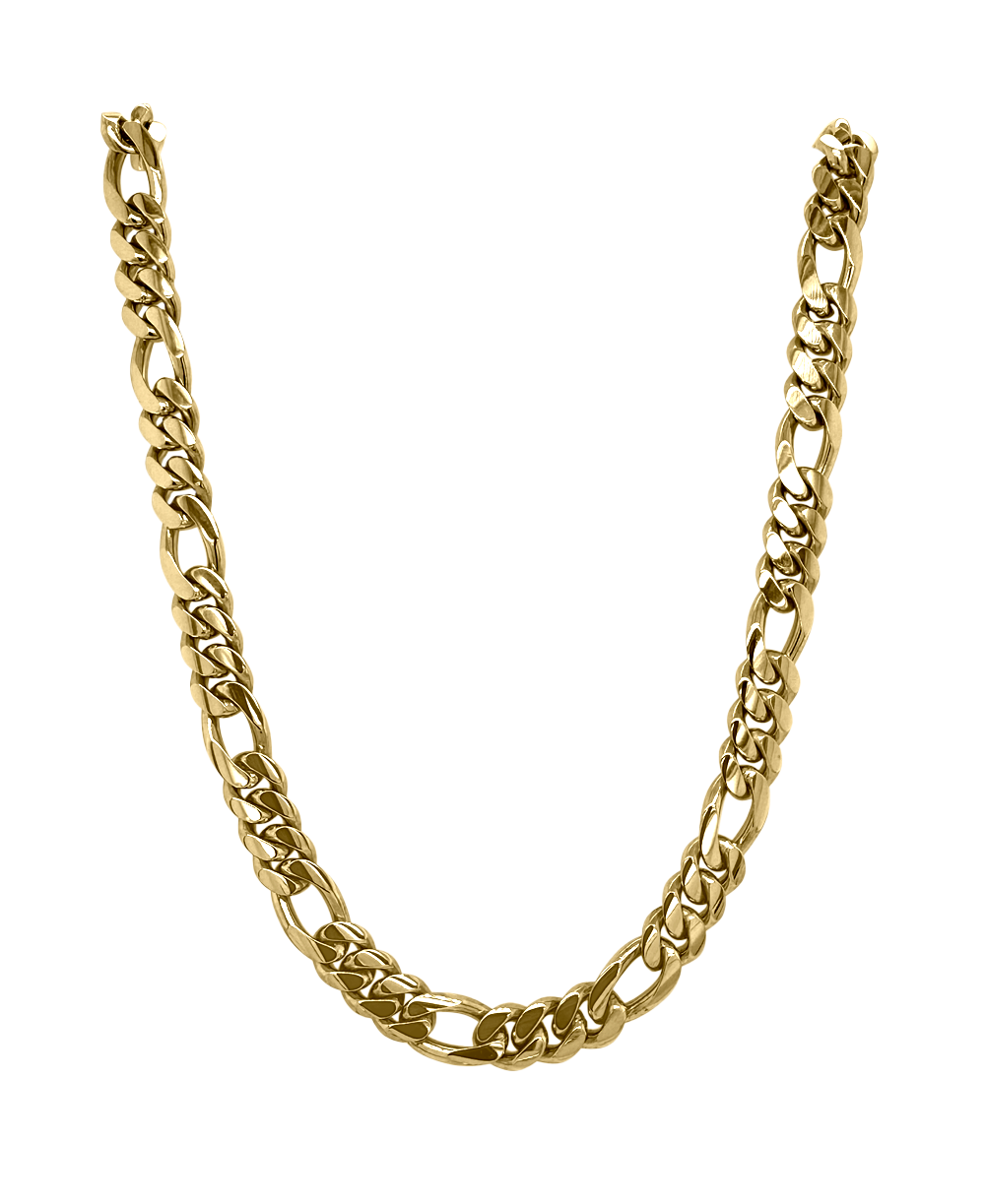 14k 13mm Figaro Chain