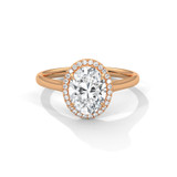 Oval Diamond Halo Gold Ring Oval Diamond Halo Gold Ring
