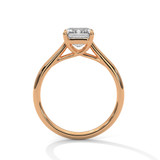 Emerald-Cut Diamond Classic Gold Ring