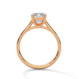 Emerald-Cut Diamond Pavé Gold Ring Emerald-Cut Diamond Pavé Gold Ring