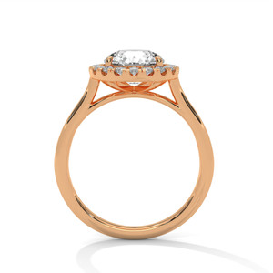 Round Diamond Cathedral Halo Gold Ring Round Diamond Cathedral Halo Gold Ring