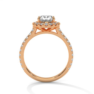Oval Diamond Pavé Hidden Halo Gold Ring Oval Diamond Pavé Hidden Halo Gold Ring