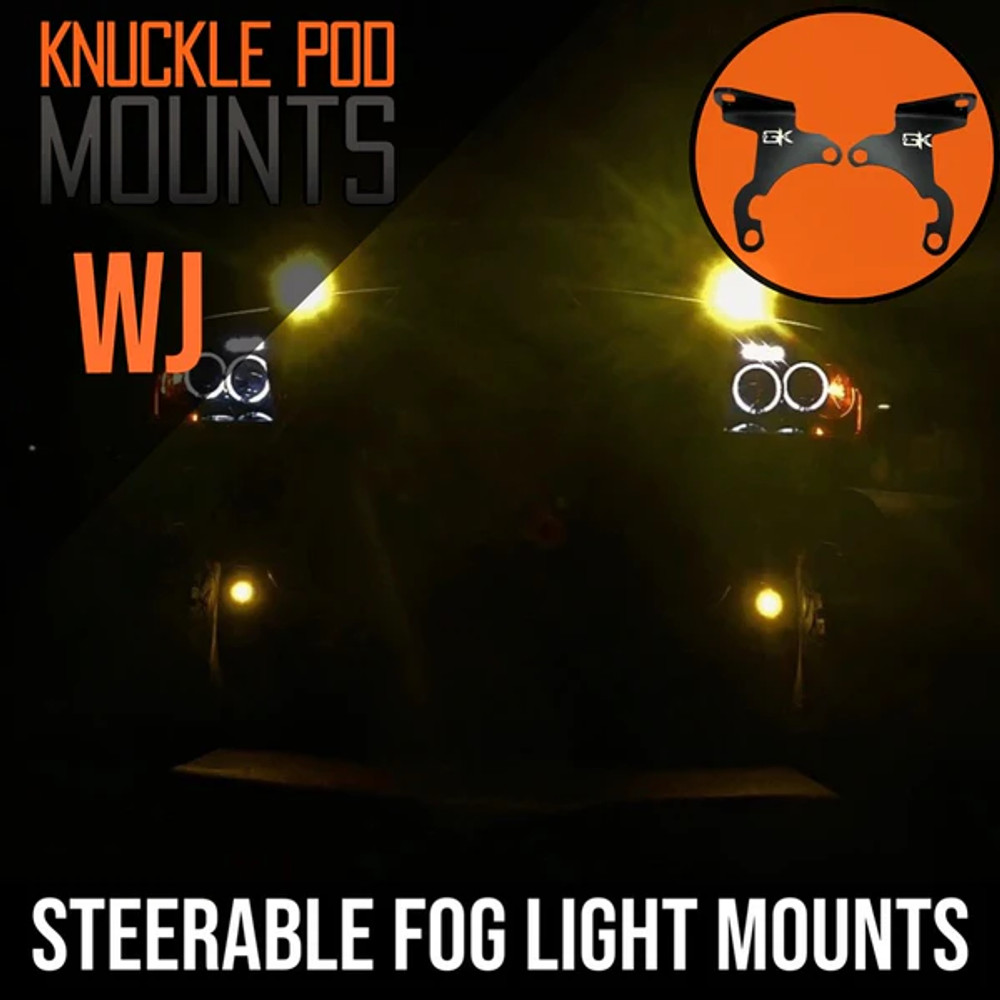 Jeep WJ Grand Cherokee Steerable Knuckle Pod Light Mounts (1999-2004) Jeep WJ Grand Cherokee Steerable Knuckle Pod Light Mounts (1999-2004)