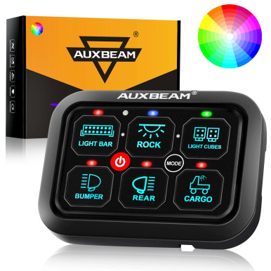 と*び様 AUXBEAM スイッチパネル RA60 RGB RA60 RGB Switch Panel, Toggle/ Momentary/ Pulsed Mode Supported