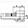 -12 SAE 45° FEMALE X -12 HOSE X SERIES