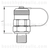 -06 BSP ELASTOMER SEAL MALE X M16 X 2.0 MALE PRESSURE TEST POINT