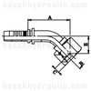 -08 BSP FEMALE X -08 HOSE X SERIES 45°