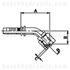 15L DIN FEMALE X -08 HOSE X SERIES 45°