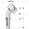 18L DIN FEMALE X -08 HOSE X SERIES 45°