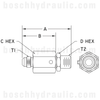-06 NPT LIVE SWIVEL MALE X -08 JIC MALE