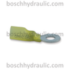 12-10 AWG 1/4" HEAT SHRINK RING CONNECTORS - YELLOW - PACK OF 25