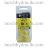12-10 AWG 1/4" HEAT SHRINK RING CONNECTORS - YELLOW - PACK OF 25