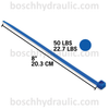 8" BLUE NYLON CABLE TIES 50 LBS - 100 PACK
