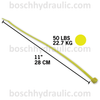 11" YELLOW NYLON CABLE TIES 50 LBS - 100 PACK