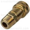 INDUSTRIAL 1/2 AUTO COUPLER X 3/4 NPT M BRASS