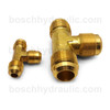 BRASS SAE 45 M -08 X SAE 45 M -10, UNION TEE