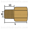 BRASS BSPT F -08 X NPT M -08