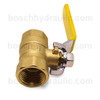 Ball Valve; 2-way, 1 NPT 400 PSI-Brass, SS Handle