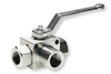 BALL VALVE 3-WAY, 1-1/4 ORB-5075 PSI