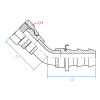 Hose -10 X BSP F -10 PUSH-ON; 45° Elbow