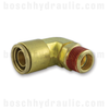 DOT PUSH-IN 90° SWIVEL -06 NPT M X -08 TUBE BRASS