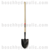 ROUND POINT SHOVEL, LONG WOOD HANDLE