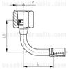 -04 BSP FEMALE SWIVEL PRESSURE GAUGE FITTING 90°