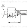 8L DIN FEMALE SWIVEL X PRESSURE TEST HOSE END