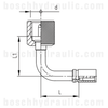 M12.65 X 1.5 FEMALE PRESSURE TEST HOSE END 90°