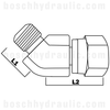 -12 BSPP MALE X -12 BSPP FEMALE 45° SWIVEL