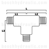 -16 BSPP MALE X -16 MALE BRANCH TEE