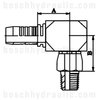 -08 NPT MALE SWIVEL X -08 HOSE X SERIES BLOCK ELBOW 90°
