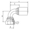 B2 SERIES: Hose -10 X JIC F -12; 90° Short Elbow