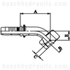 -04 ORFS FEMALE X -04 HOSE X SERIES 45°