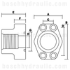 -12 CODE 62 MALE X -12 ORB FEMALE BLOCK KIT