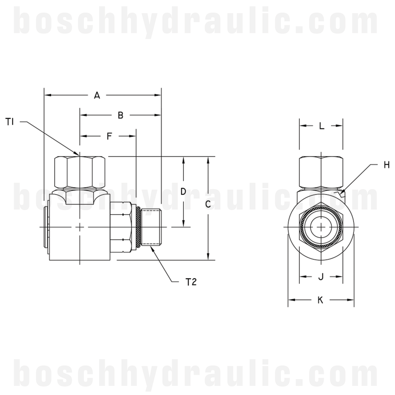 -16 ORB MALE LIVE SWIVEL X -16 NPSM FEMALE 90°