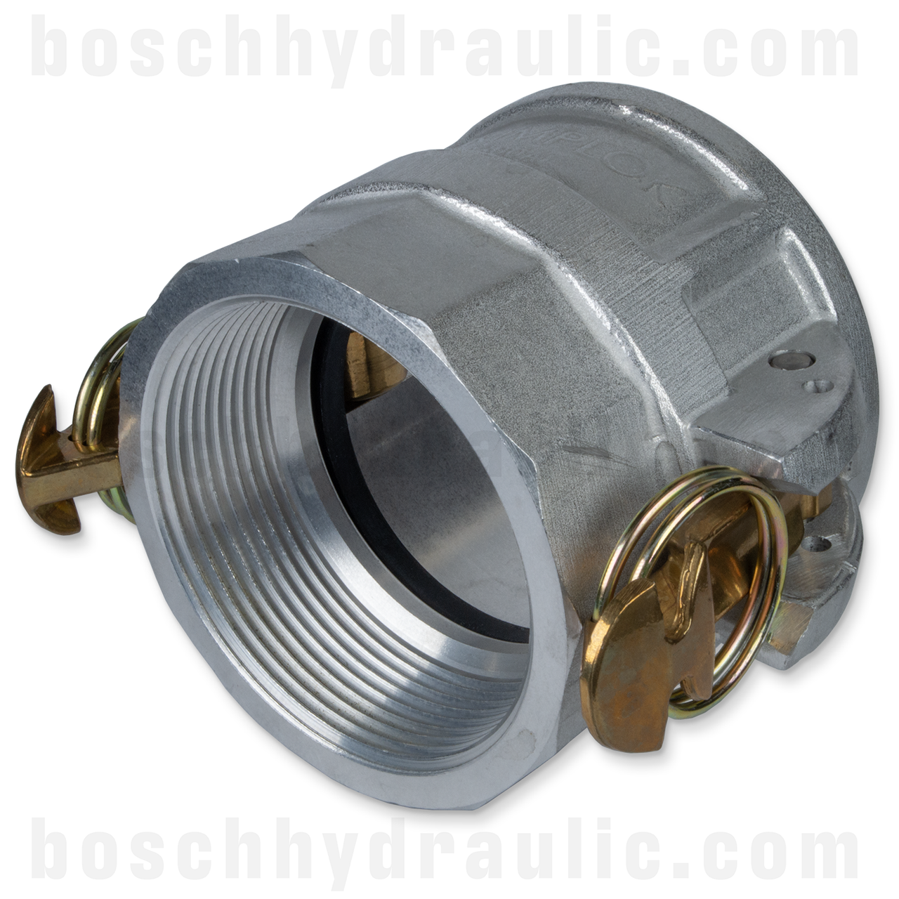 TYPE D ALUMINUM-3" F NPT X 3" F CAM AND GROOVE SELF LOCKING CRIMPLOK COUPLER