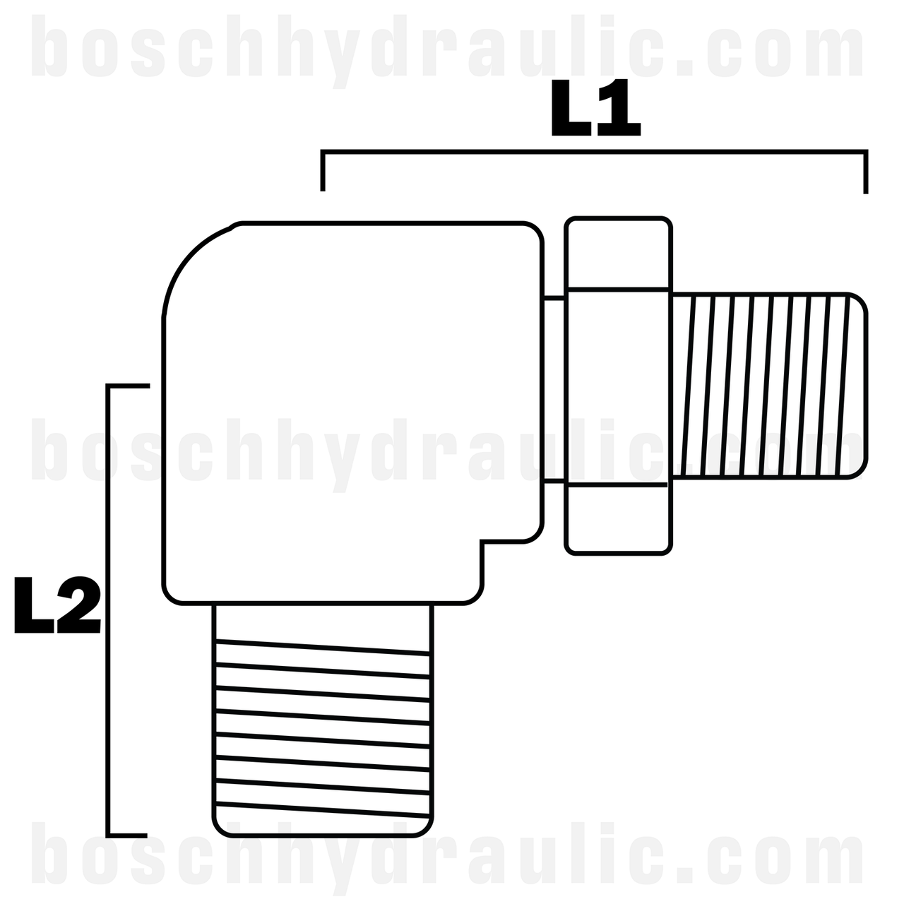 -08 BSPP O-RING ADJUSTABLE MALE X -06 BSP MALE 90°