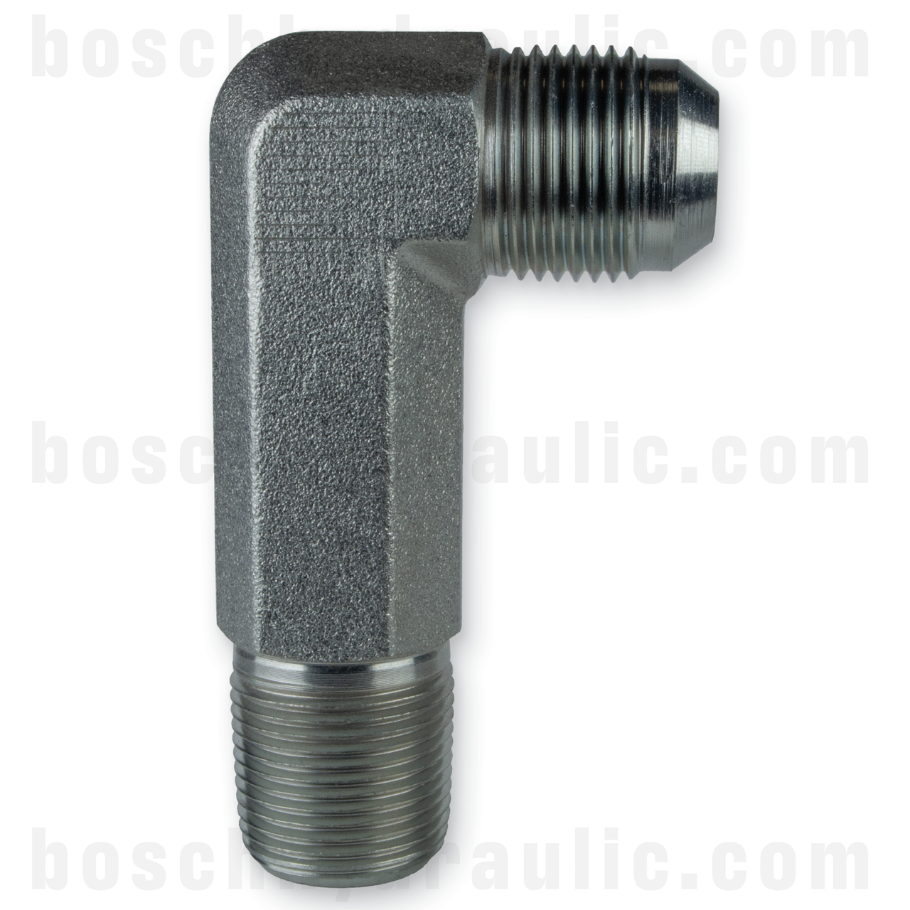 -08 NPT MALE X -06 JIC MALE 90° EXTRA LONG